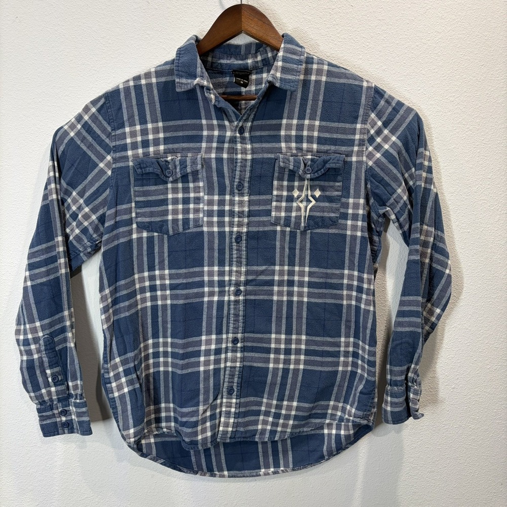 BoxLunch Star Wars Ahsoka Tano Portrait Flannel Shirt Mens M Plaid Long Sleeve